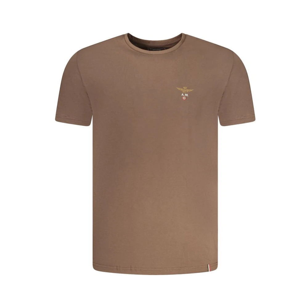 Aeronautica Militare Herren Braun - Cotton T-Shirt - Tops - L