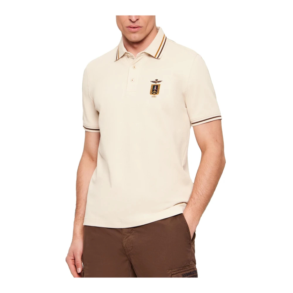 Aeronautica Militare Herren Beige - Frecce Tricolori Polo - Tops - 4XL