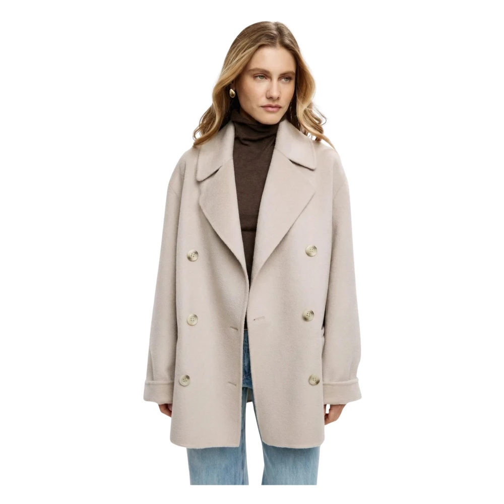 Cesare Gaspari Damen Beige - Cashmere Tailored Coat - Coats - L
