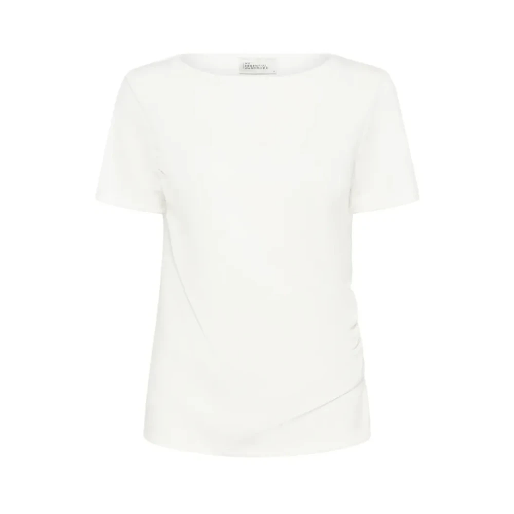 My Essential Wardrobe - Mwhelle Assymetric Tee - Tops - Damen - Weiß - S - Bild 5