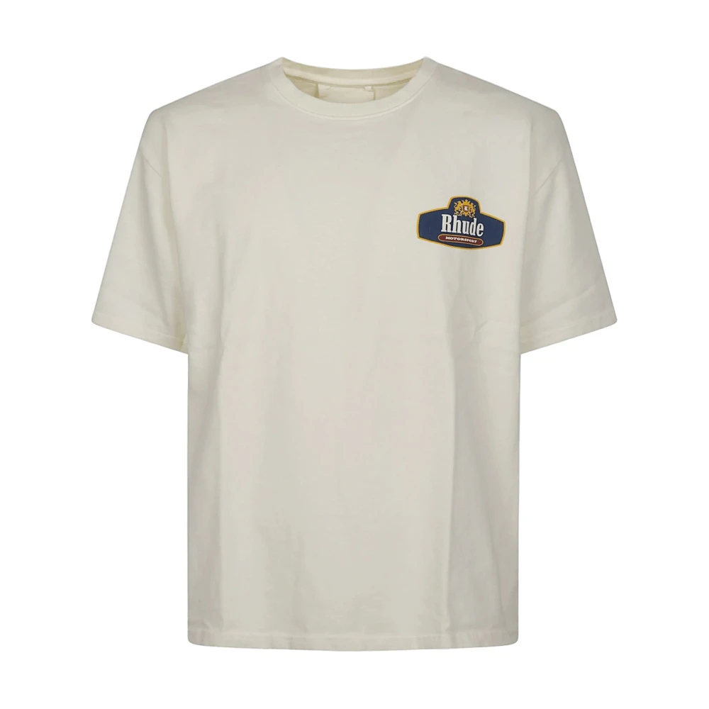 Rhude Herren Weiß - Racing Crest Tee - Tops - Xl