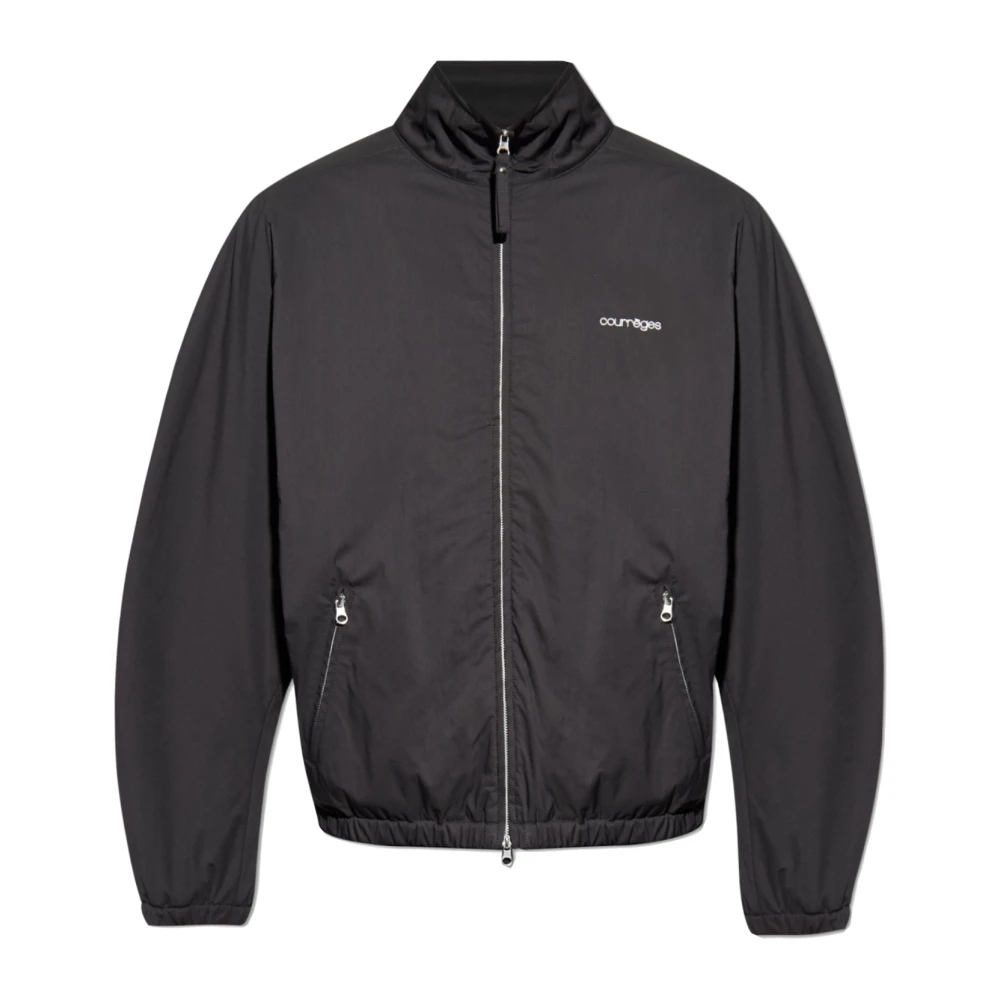Courrèges Herren Schwarz - Jacke Mit Logo - Jackets - K - L