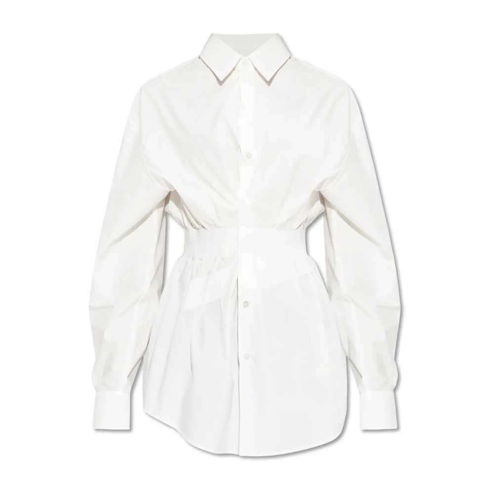 Mm6 Maison Margiela Damen Weiß - Taped Poplin Hemd - Blouses & Shirts - M