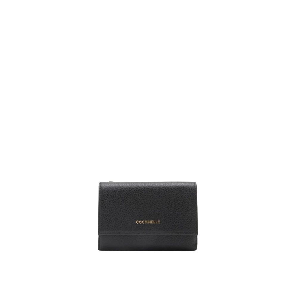 Coccinelle Damen Hochkantbörse Metallic Soft Wallet Noir - Bild 6