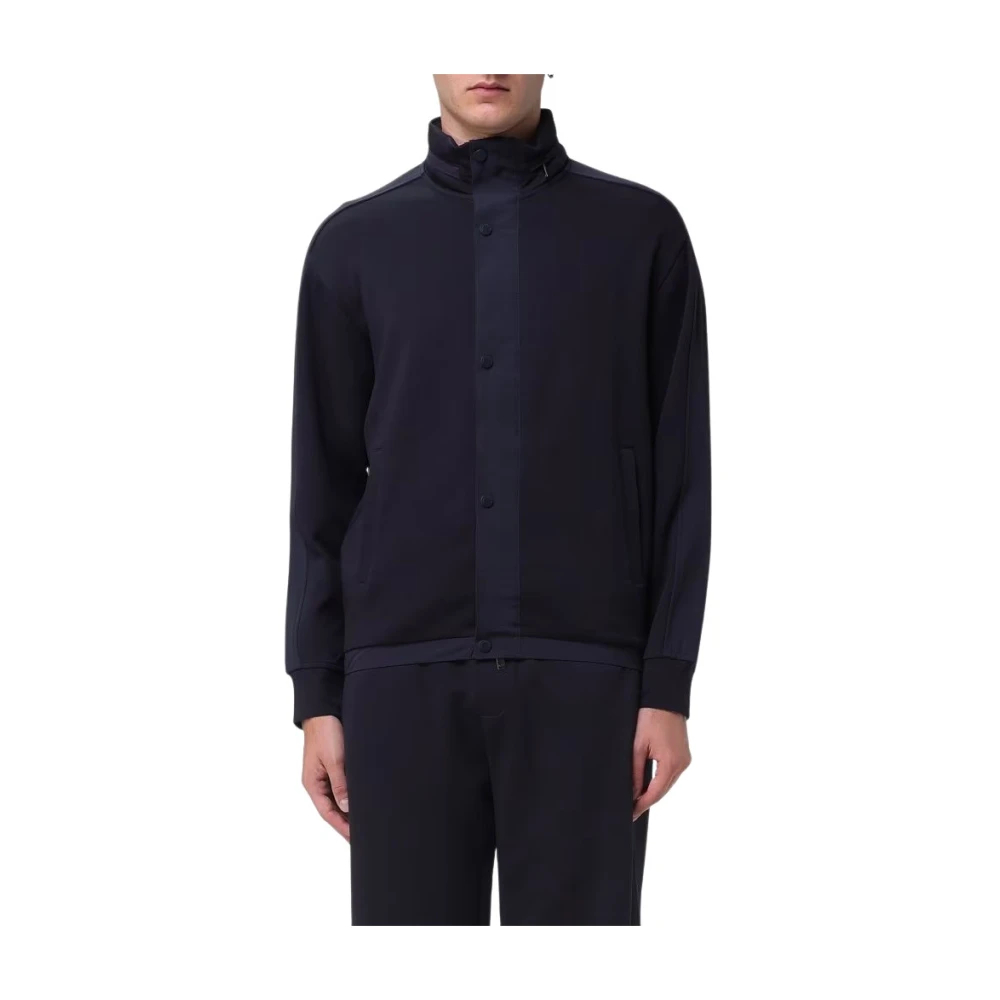 Armani Exchange Herren Blau - Mixed Cotton Sweatshirt - Jackets - M