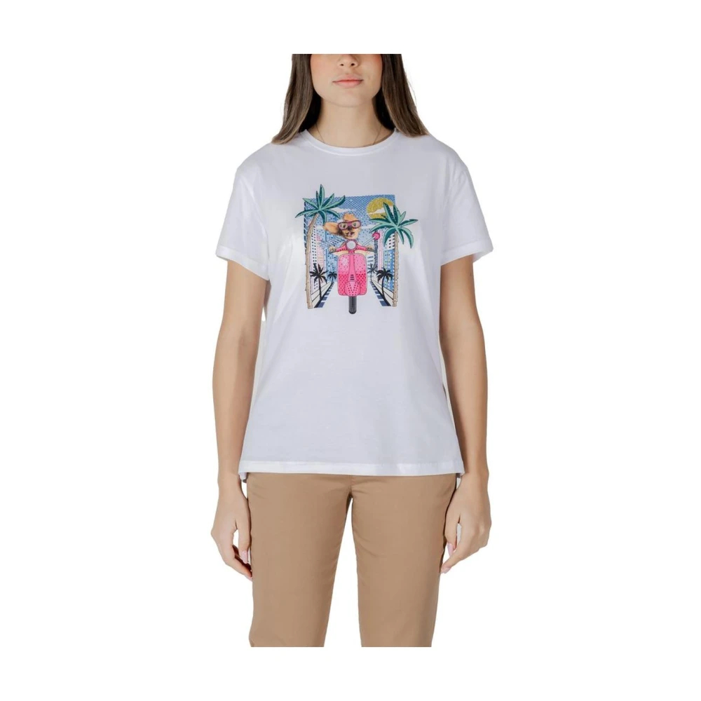 Liu Jo Damen Weiß - Es Baumwoll-T-Shirt - Tops - S