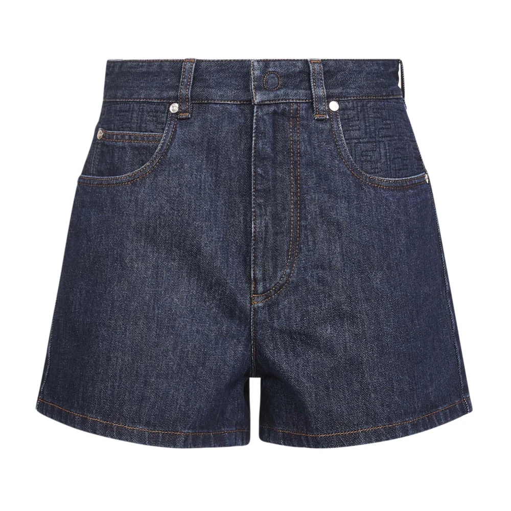 FENDI | Dark blue stretch cotton denim shorts | Women | 38 - Bild 3