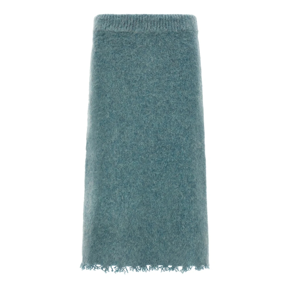 Jil Sander Damen Blau - Wool Knit Skirt - Skirts - Xs