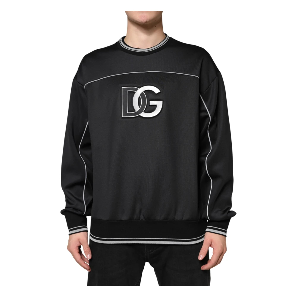 Dolce & Gabbana Herren Schwarz - Sweatshirt Mit Rundhalsausschnitt - Sweatshirts & Hoodies - K - Xl