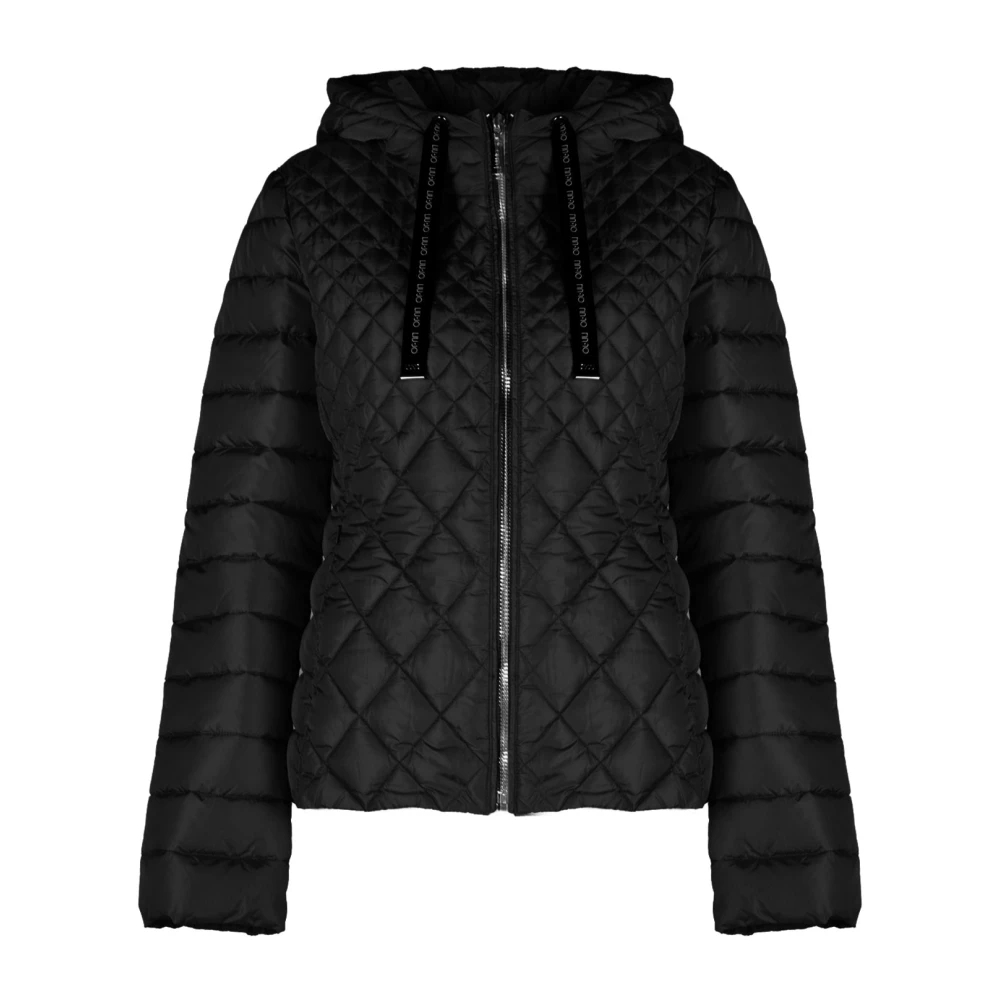 Liu Jo Damen Schwarz - Elegante Jacke Mit Kapuze - Jackets - K -Xs