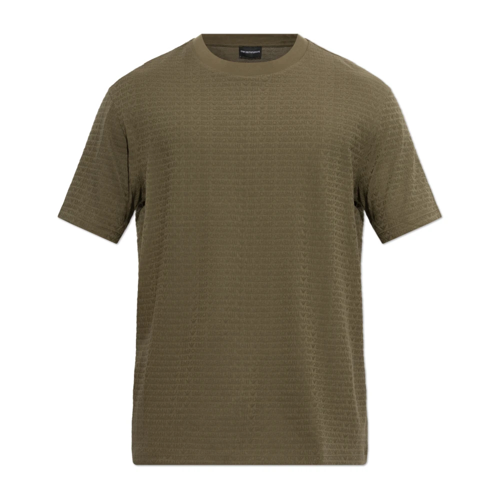 Emporio Armani Herren Grün - Monogram T-Shirt - Tops - M