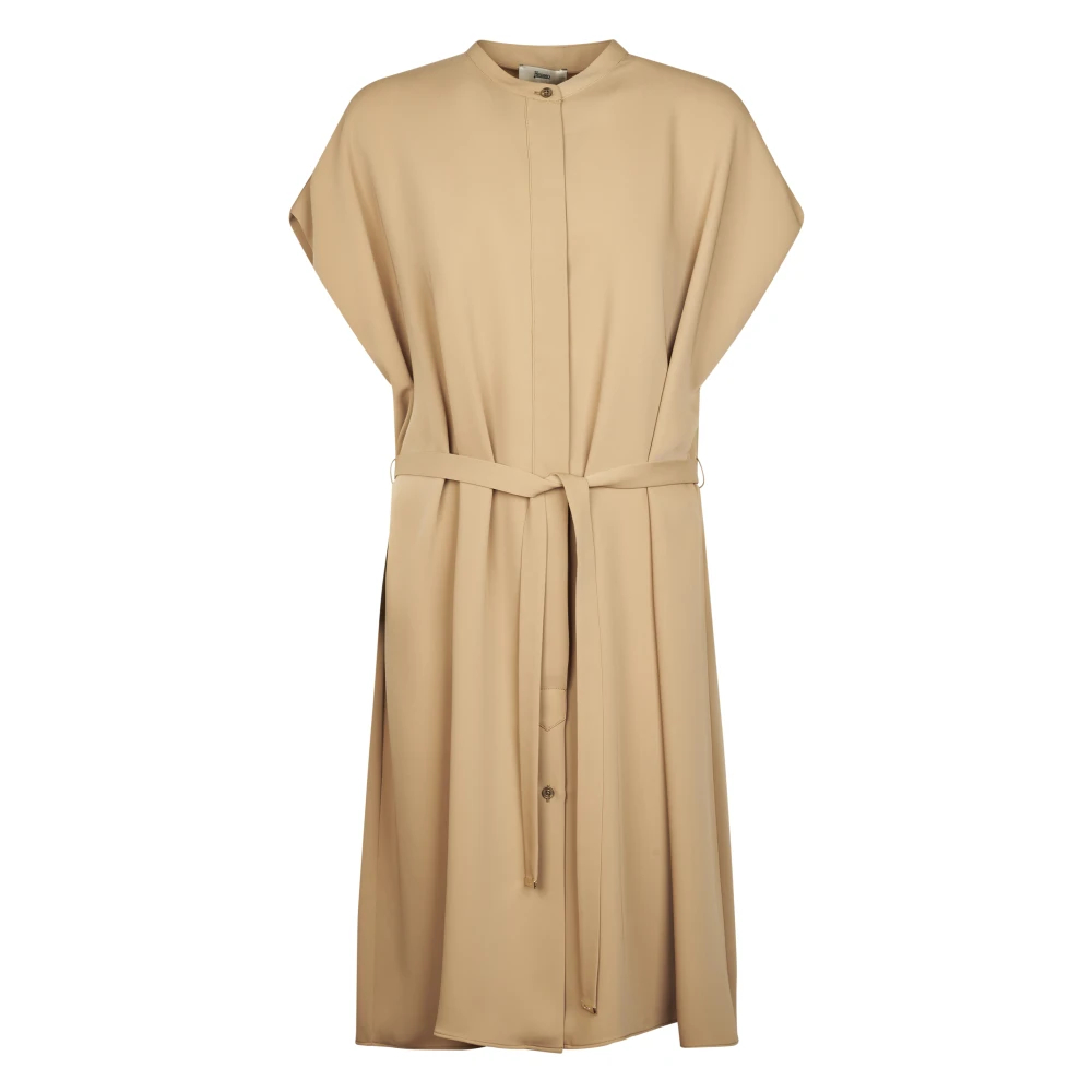 Herno Damen Braun - Gürtel-Midi-Kleid - Dresses - L