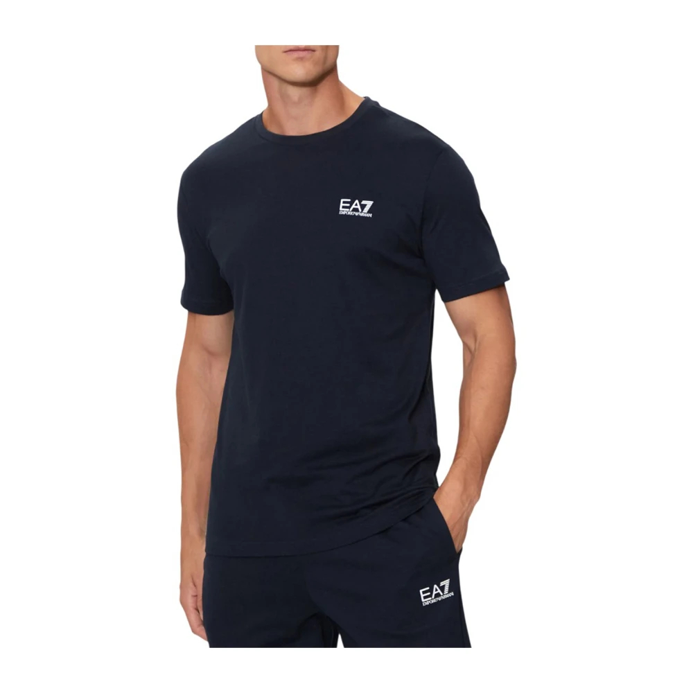 Emporio Armani Ea7 Herren Blau - Kurzarm Basic T-Shirt - Tops - 2XL