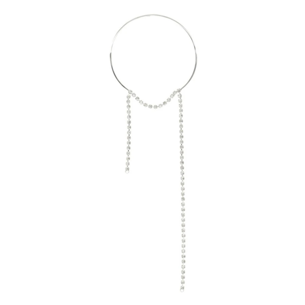 Mm6 Maison Margiela Damen Grau - Rhinestone Pendant Necklace - Accessories - S