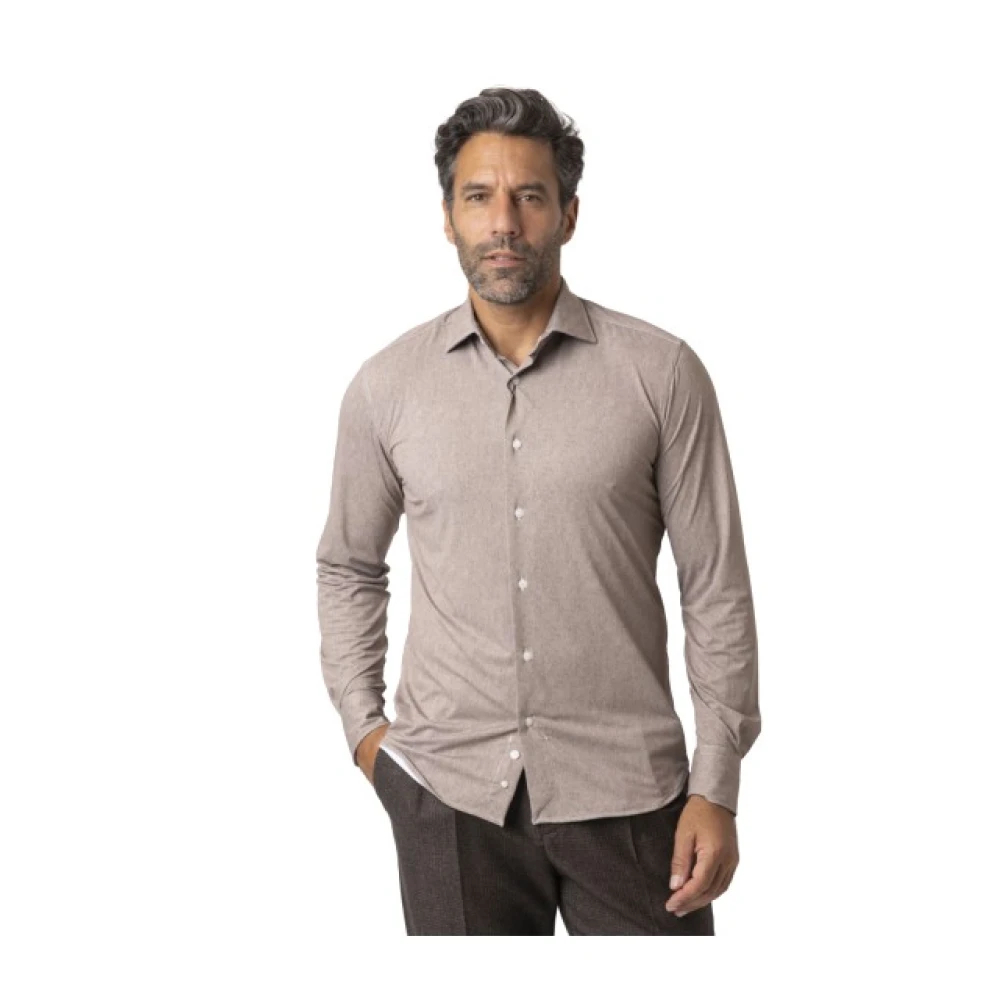 Orian Herren Beige - Stretch Heathered Shirt - Shirts - L