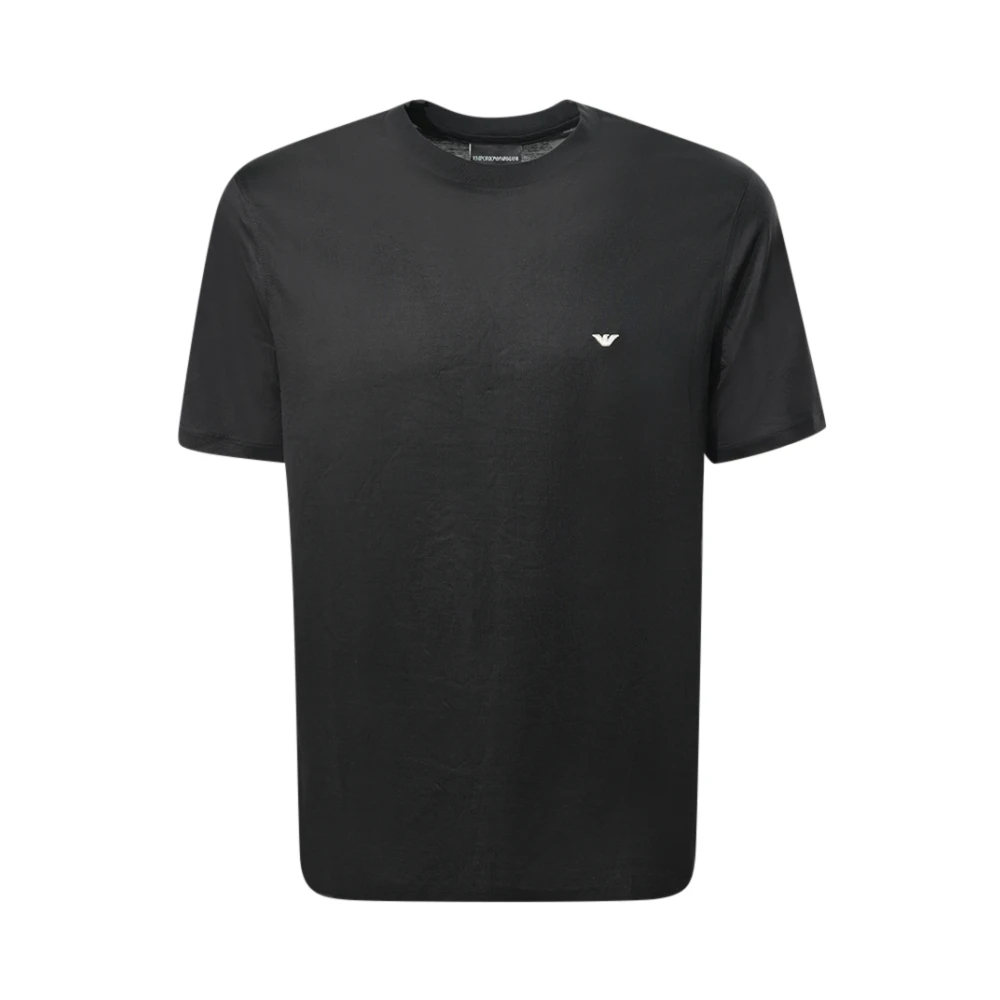 Emporio Armani Herren Schwarz - T-Shirt Mit Rundhalsausschnitt - Tops - K - 2XL