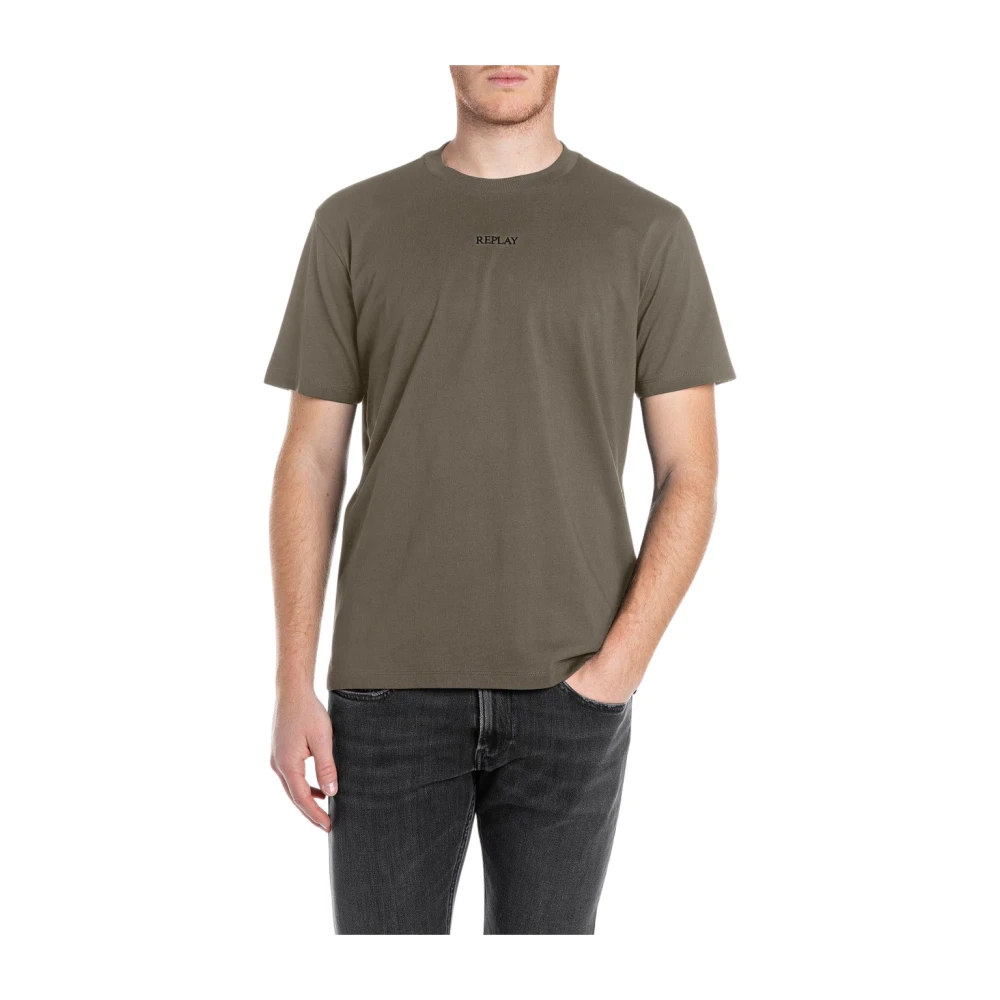 Replay T-Shirt Baumwolle Für Herren Grün S - Bild 6