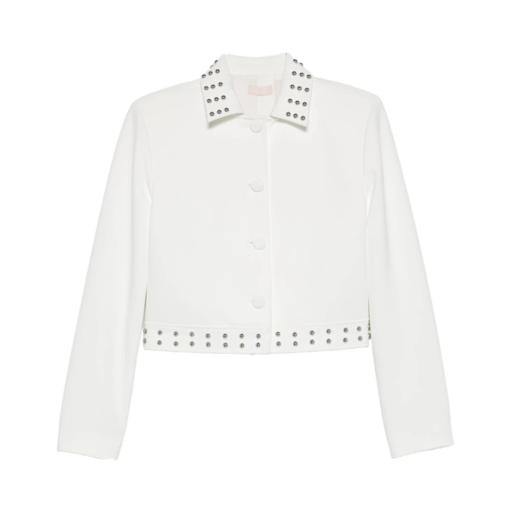 Liu Jo Damen Weiß - Jacke Mit Nietenbesatz - Jackets - Xs