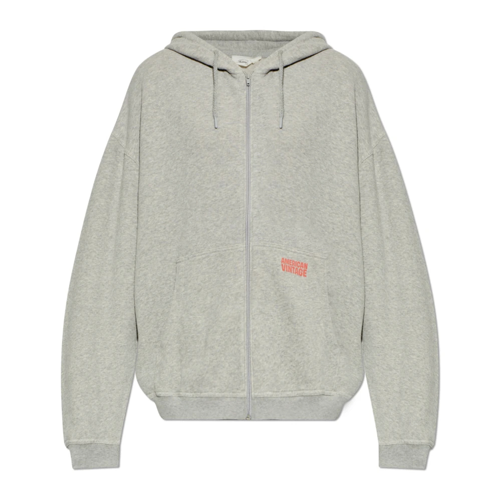 American Vintage Herren Grau - Sweatshirt Mit Logo - Sweatshirts & Hoodies - Xs