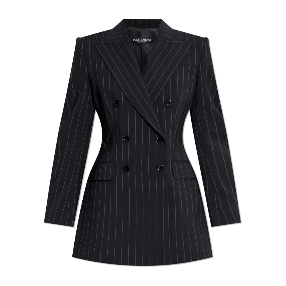 Dolce & Gabbana Damen Schwarz - Blazer Mit Streifenmuster - Jackets - K - S