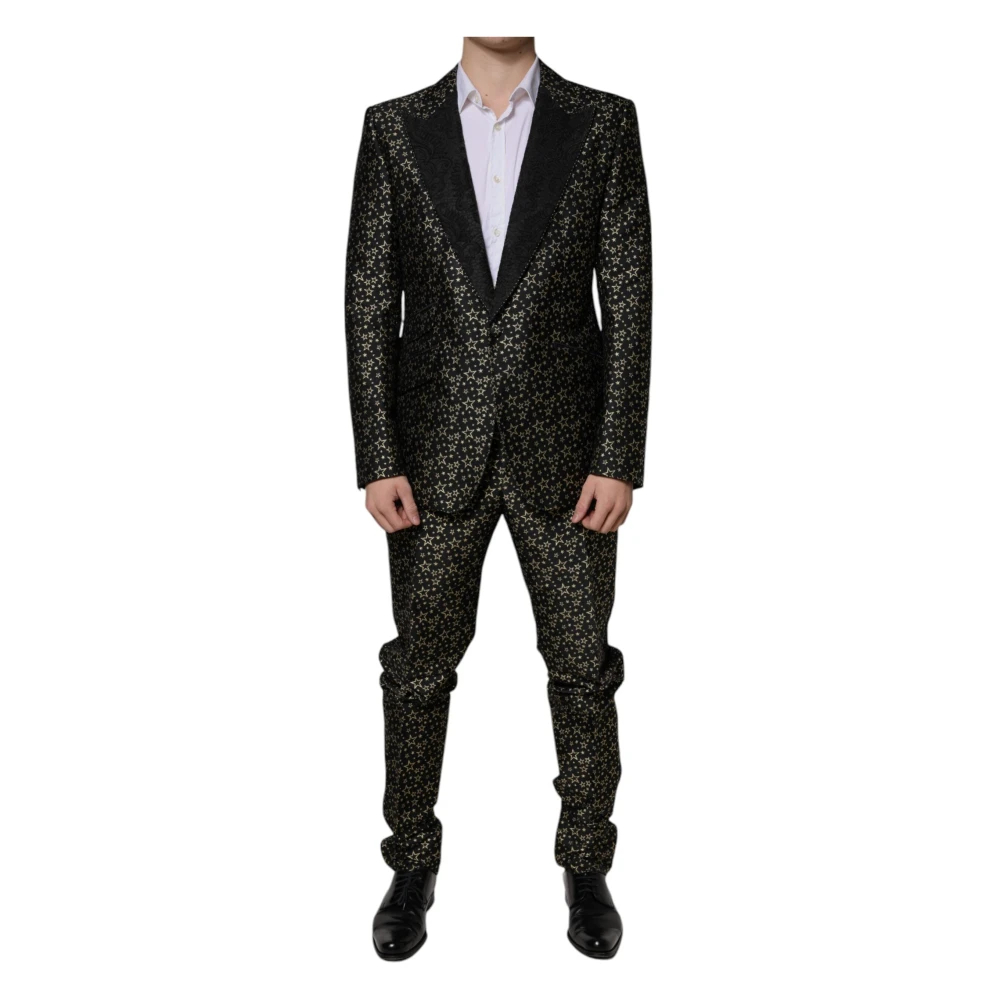 Dolce & Gabbana Herren Schwarz - Sicilia 2 Piece Suit - Suits - K - Xl