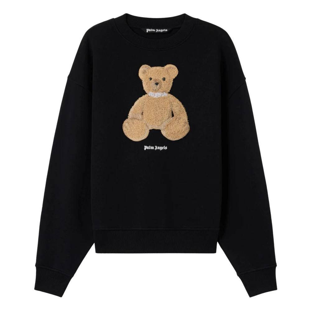 Palm Angels Herren Schwarz - Bear Sweatshirt - Sweatshirts & Hoodies - K -L