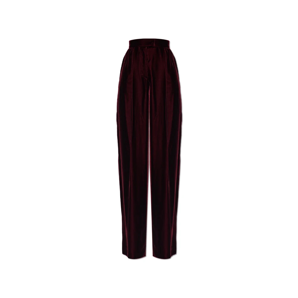 Valentino Garavani - Samt-Hose - Trousers - Damen - Rot - Xs