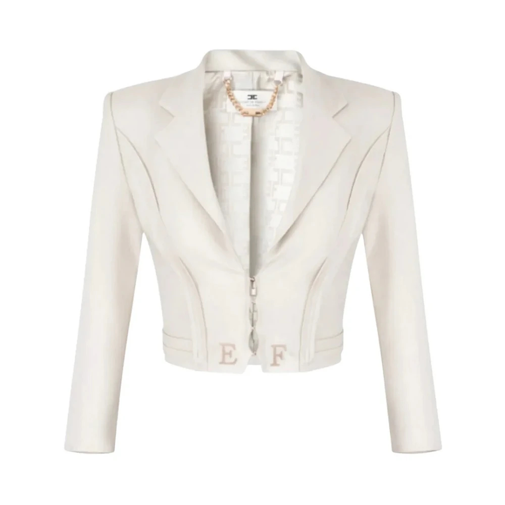 Elisabetta Franchi Damen Beige - Giacca Corta - Jackets - L