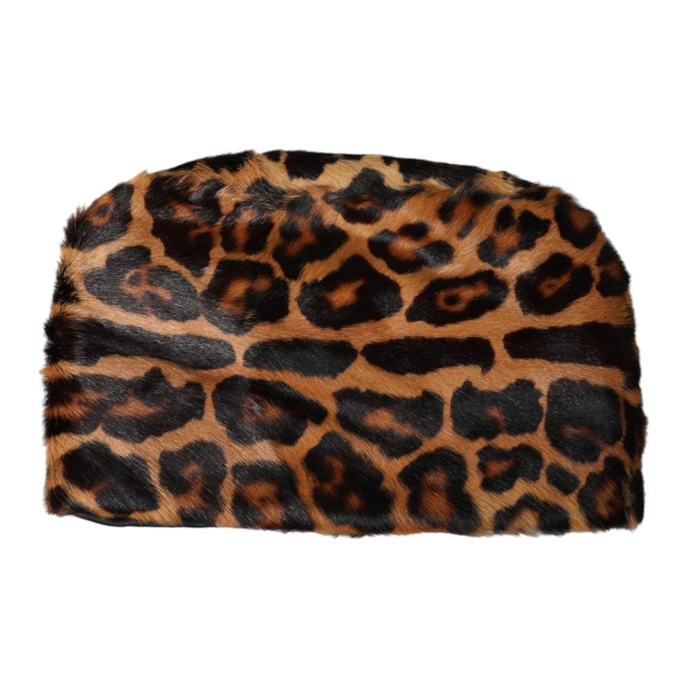 Dolce & Gabbana Damen Braun - Leopardenmuster Eimer Hut - Accessories - 57 Cm