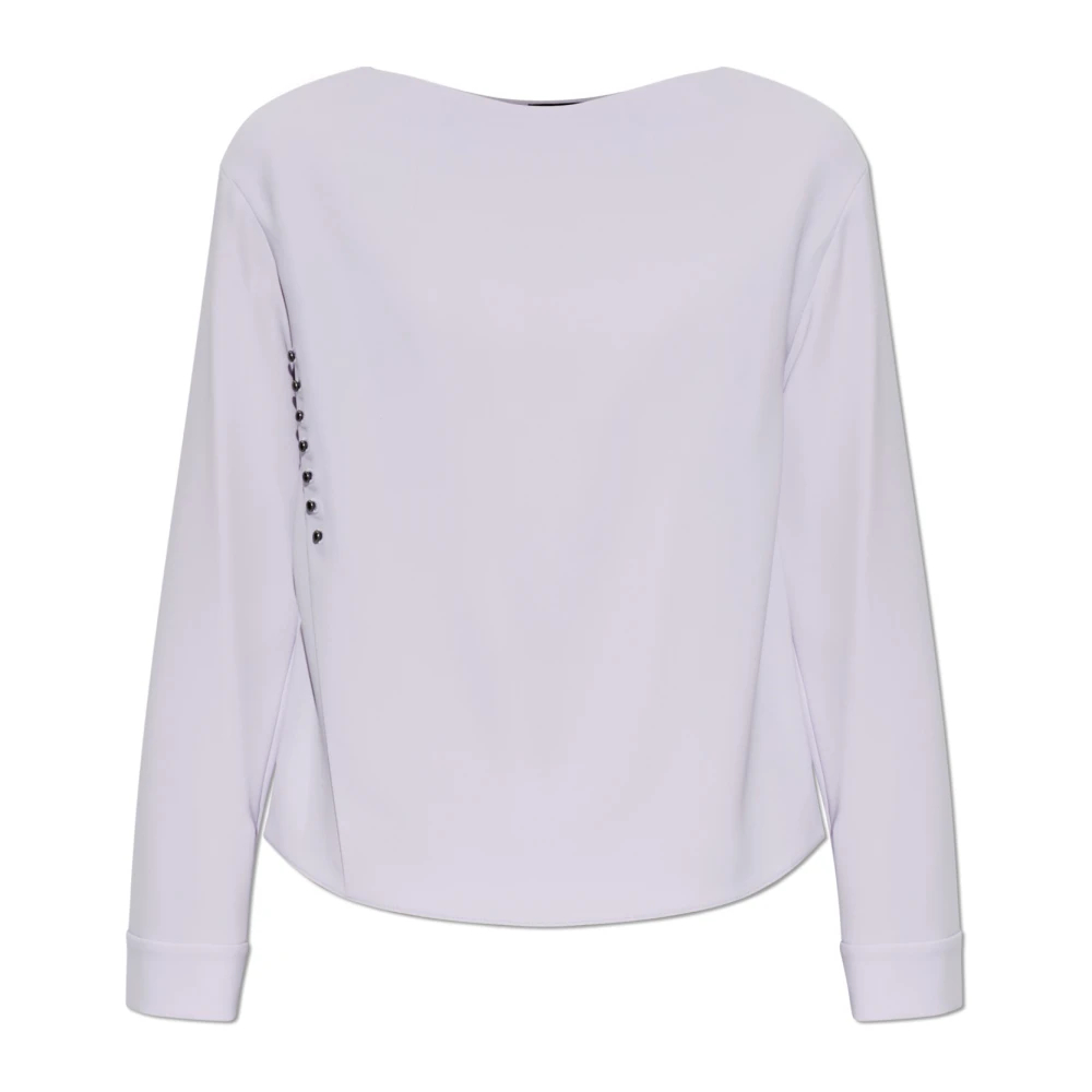 Emporio Armani - Wickel-Oberteil - Tops - Damen - Lila - S