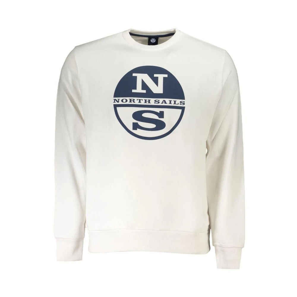 North Sails, Herren, Pullover, Bianco Cotton Men Sweatshirt, Mehrfarbig, Weiss, (S) - Bild 9