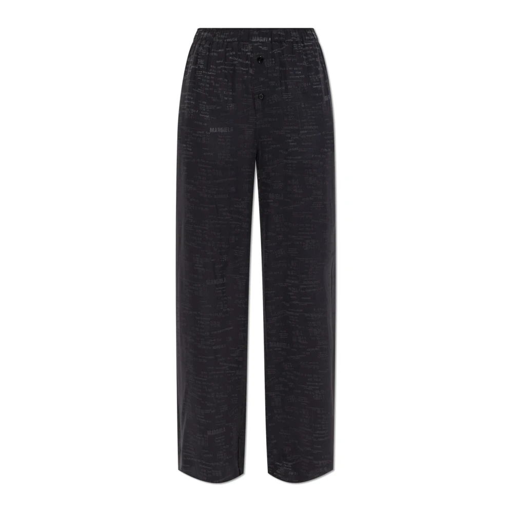 Mm6 Maison Margiela Damen Schwarz - Weite Hose - Trousers - K -S