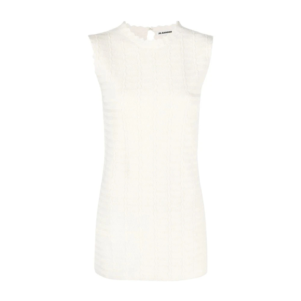 Jil Sander Damen Beige - Textured Top - Tops - Xs