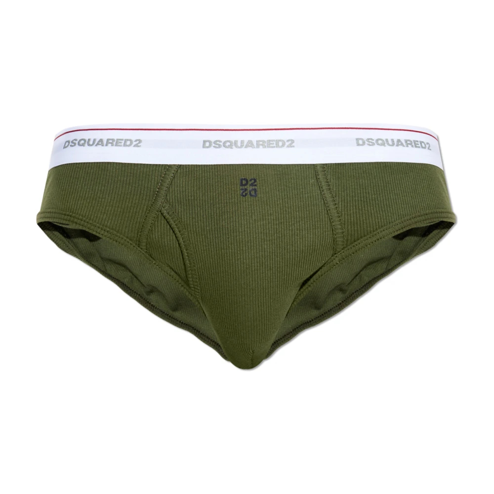 Dsquared2 Herren Grün - Gerippte Slips - Underwear - Xl
