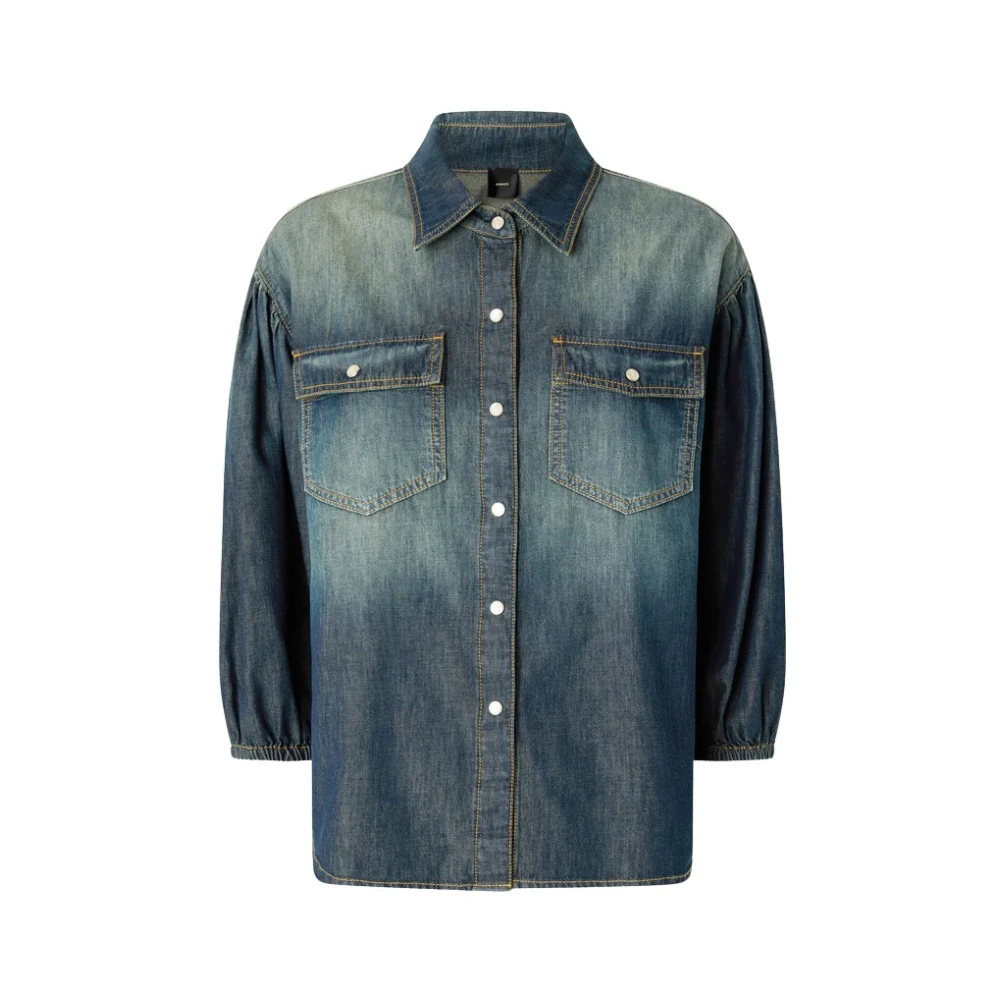 Pinko Damen Blau - Denim Shirt - Blouses & Shirts - M