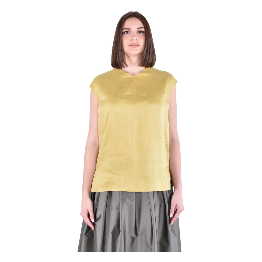 Max Mara Damen Gelb - Ärmellose Oberteile - Tops - L