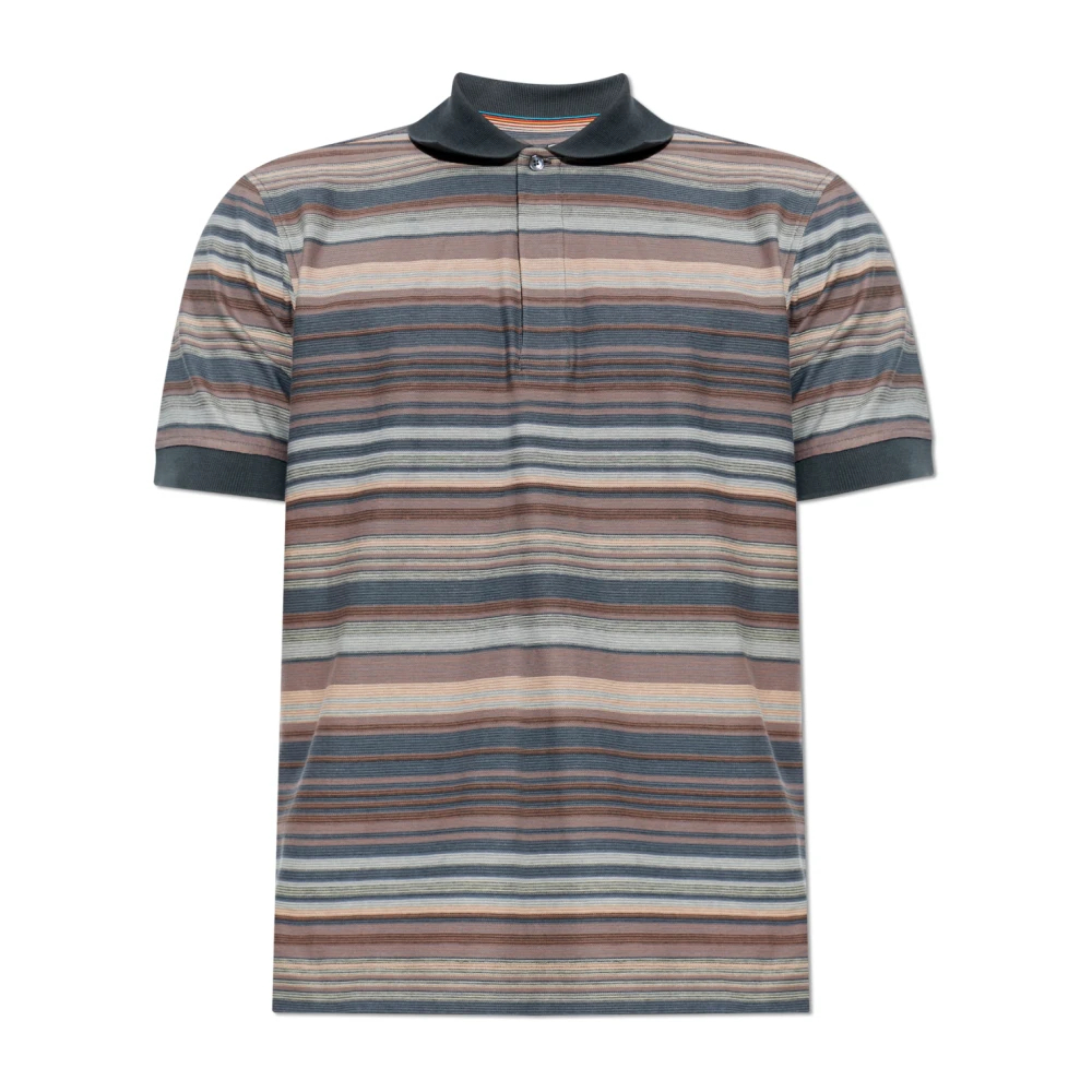 Paul Smith Herren Grau - Gestreiftes Polohemd - Tops - 2XL