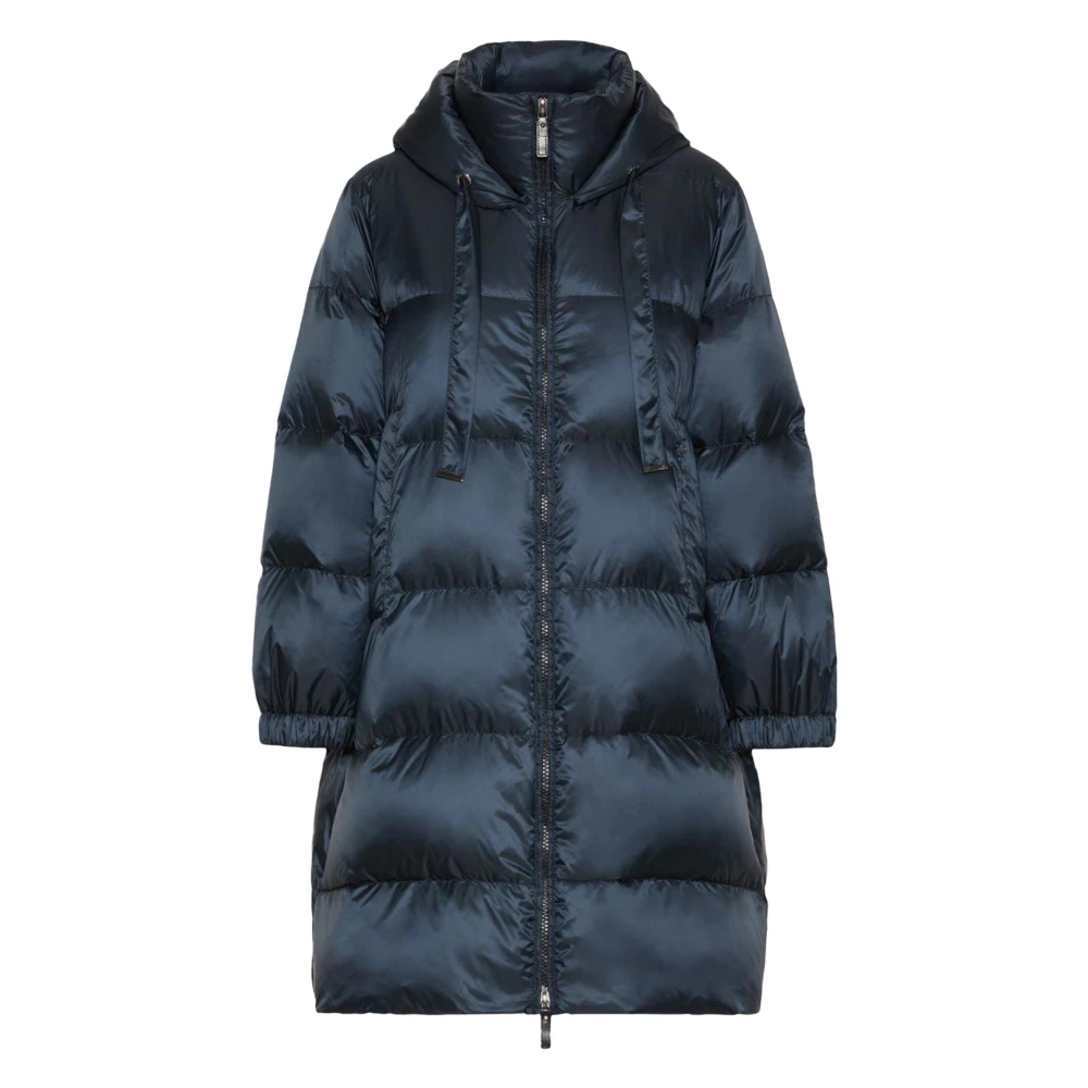 Max Mara - Imbottito Lungo - Coats - Damen - Blau - S