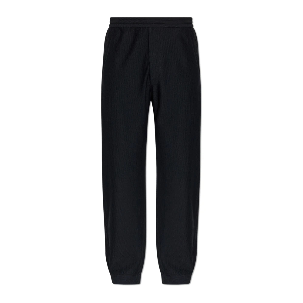 Giorgio Armani Herren Schwarz - Perforierte Hose - Trousers - K - Xl