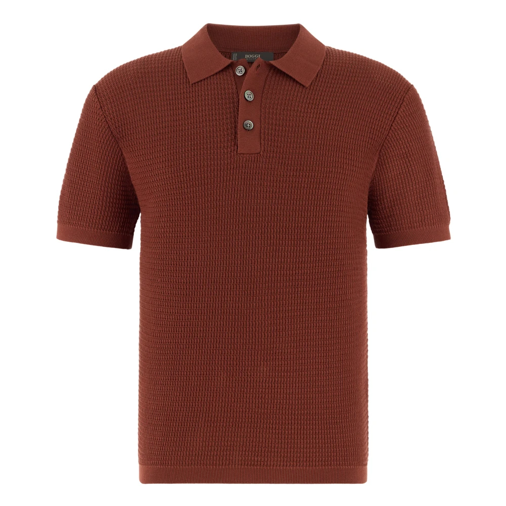 Boggi Milano Herren Orange - Gestricktes Poloshirt - Knitwear - M