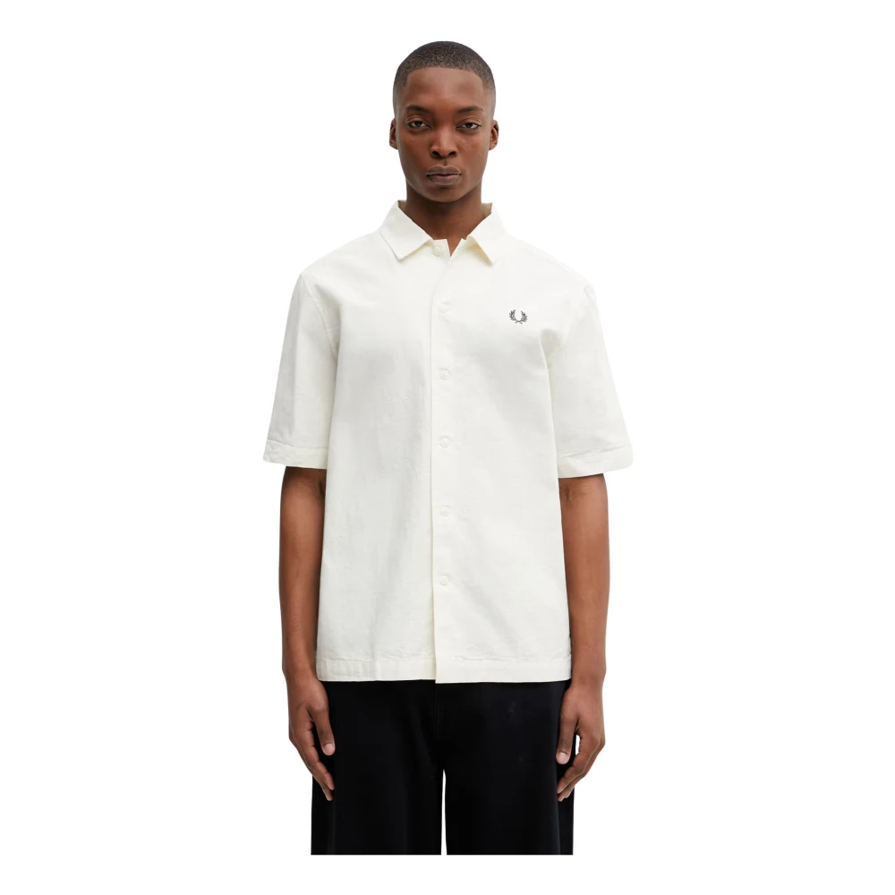 Fred Perry Beige Hemd Pocket Detail - Bild 3