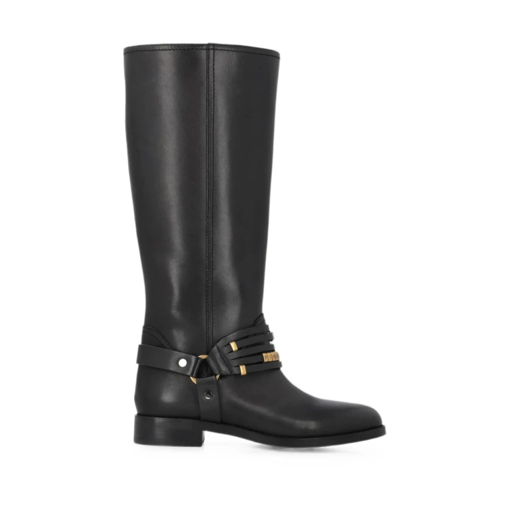 Pinko Damen Schwarz Klassische Stiefel Cheval 01 Sd0583p001 37 - Bild 2