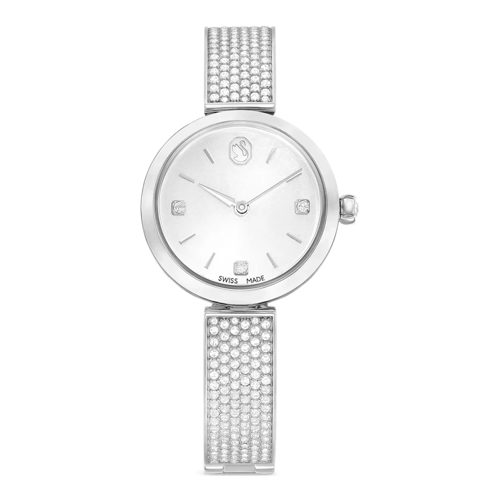 Swarovski Illumina Uhr, Schweizer Produktion, Metallarmband, Edelstahl Silberfarben - Bild 4