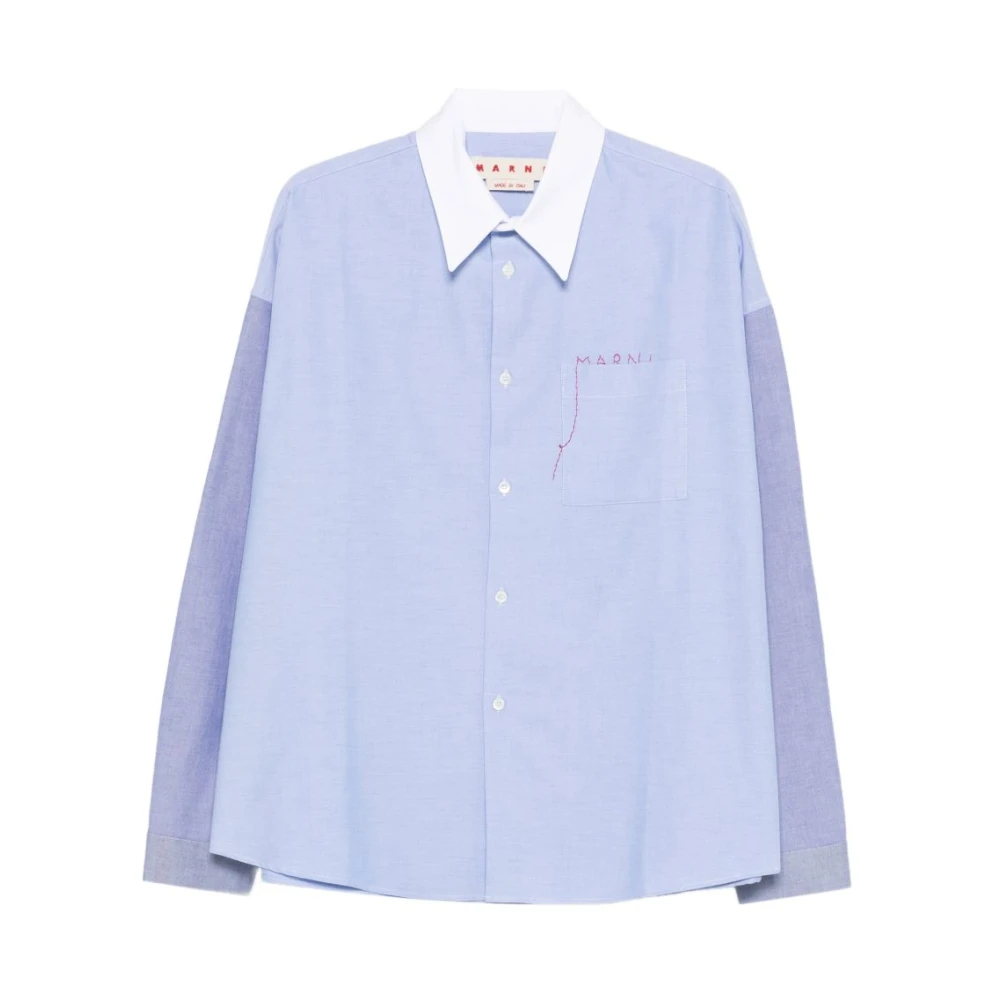 Marni Herren Blau - Pocket Langarmhemd - Shirts - L