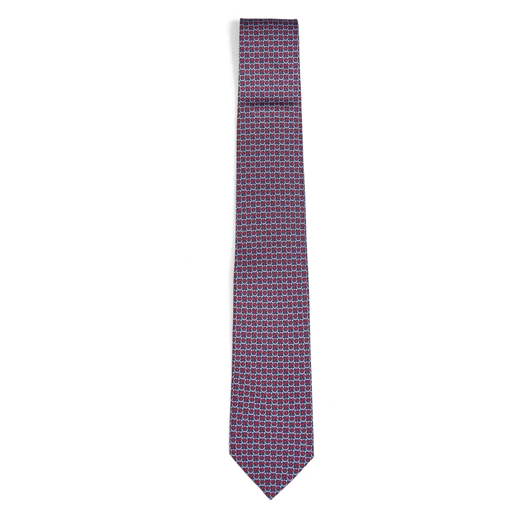 Ferragamo - Gancini Print Seidenkrawatte - Accessories - Herren - Mehrfarbig - One Size - Bild 5