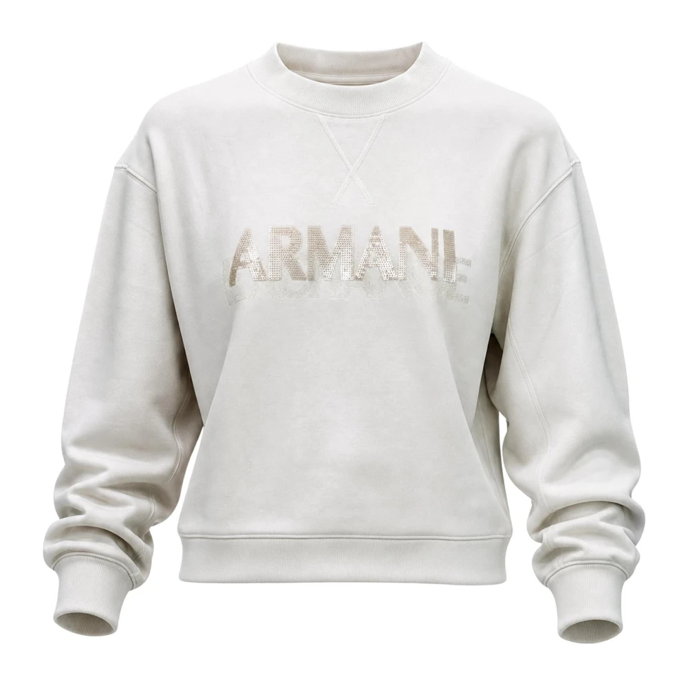 Armani Exchange Damen Beige - Crewneck Sweatshirt - Sweatshirts & Hoodies - S