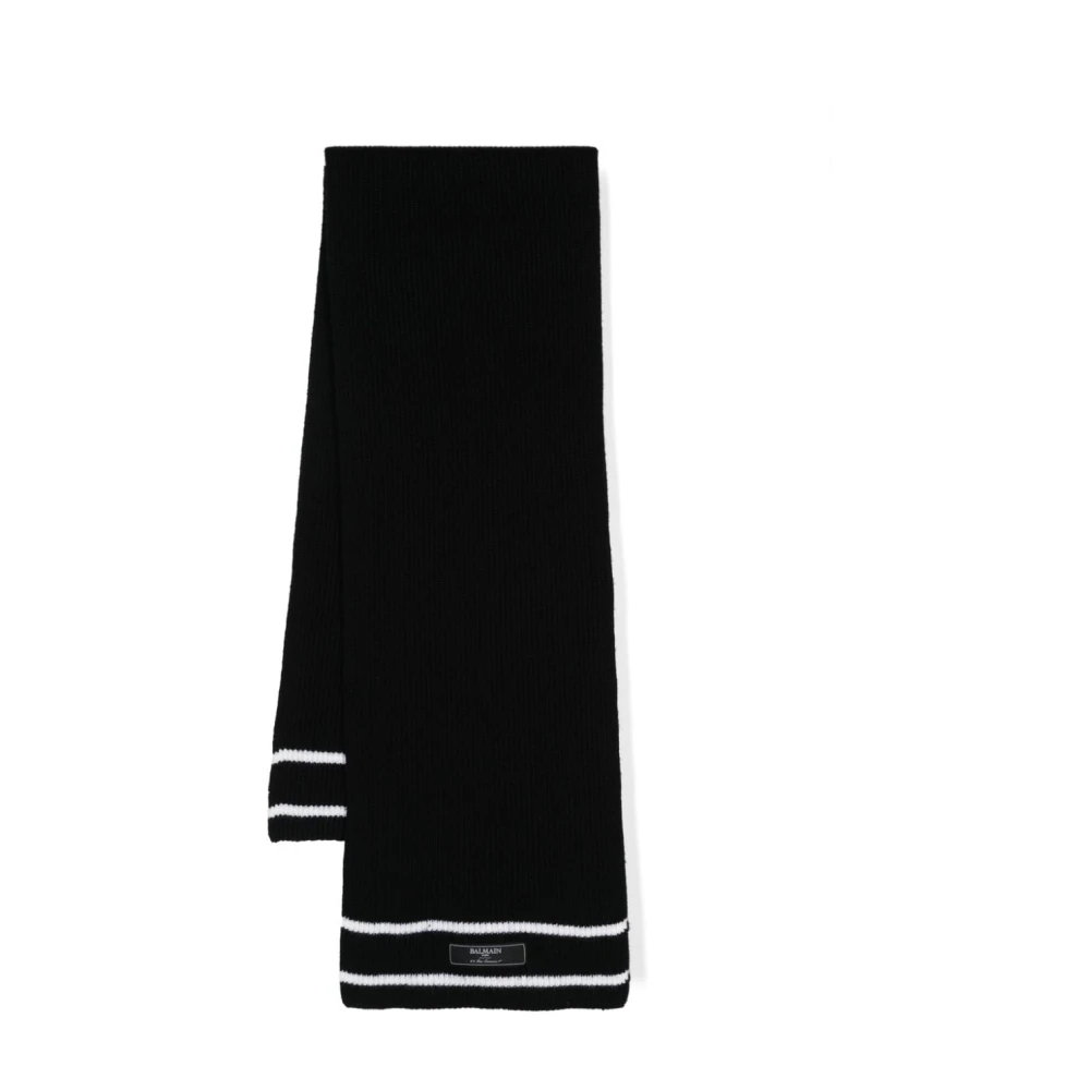 Balmain Unisex Schwarz - Rippenstrick-Schal - Accessories - K -L