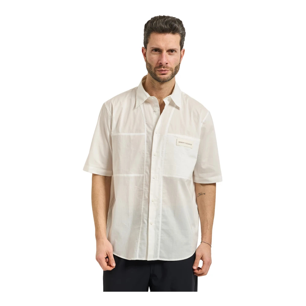 Armani Exchange Herren Weiß - Cotton Shirt - Shirts - Xl