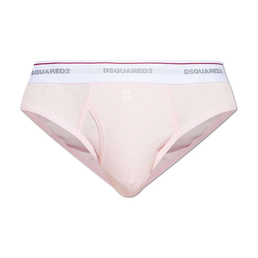 Dsquared2 Herren Rosa - Gerippte Slips - Underwear - Xl