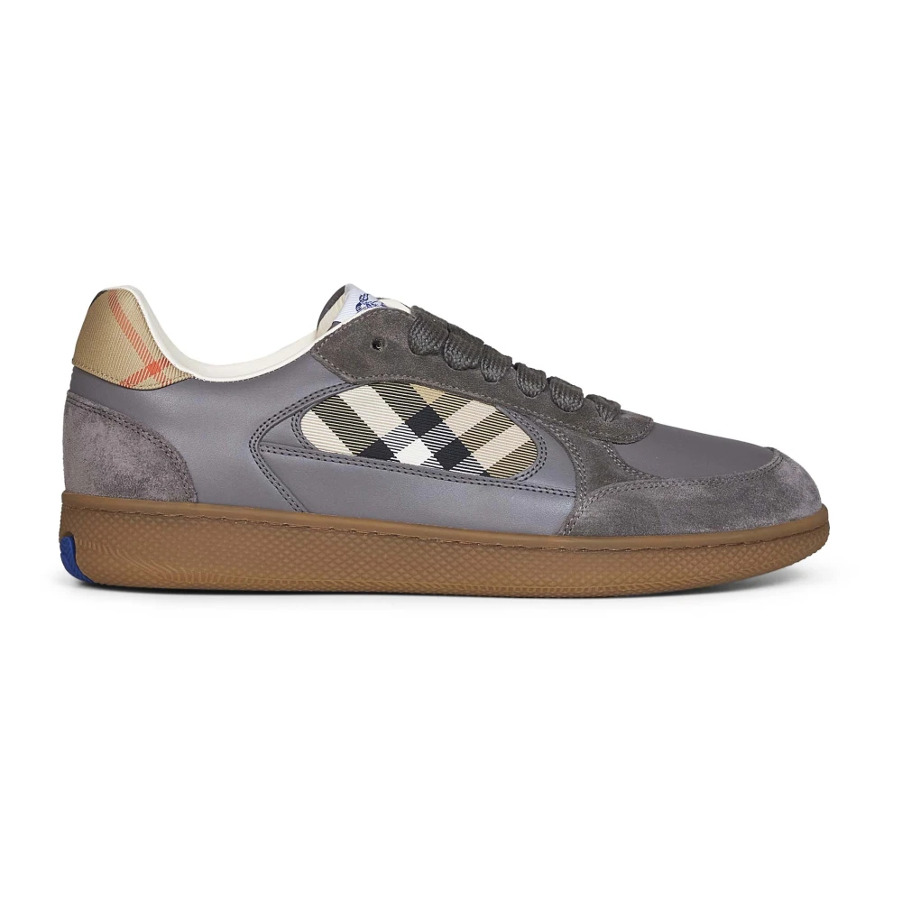 BURBERRY | Tower grey and sand beige leather and Check Terrace sneakers | male | 41 - Bild 3